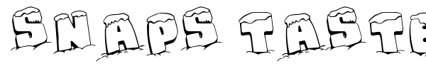 Snaps Taste Christmas font preview